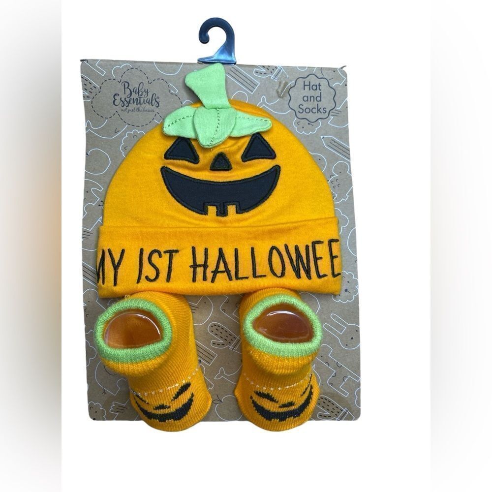 My First Halloween Hat and Socks  Set 0-6months